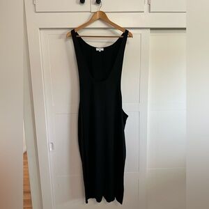 J.Crew x Universal Standard Black Cupro Tank Dress